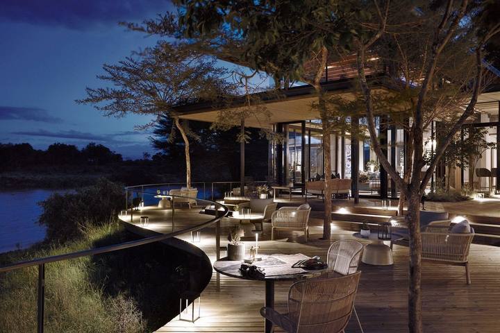 Ivory Lodge dining deck, Lion Sands