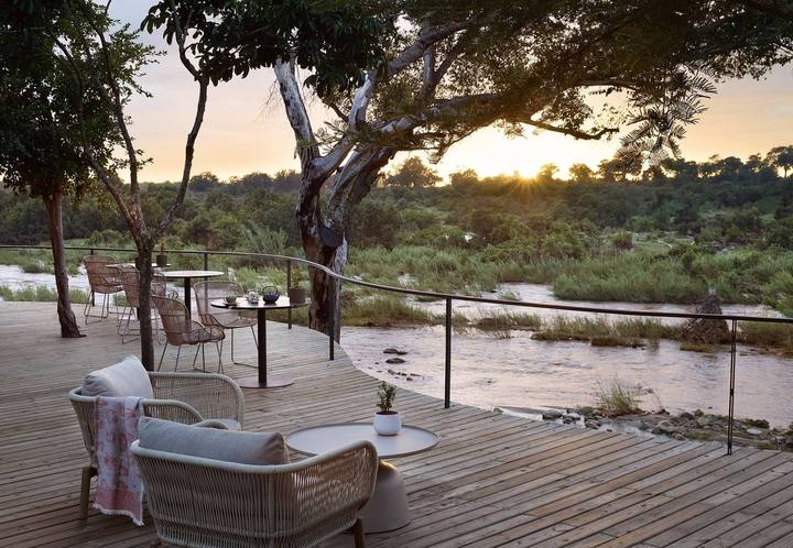 Ivory Lodge river deck, Lion Sands