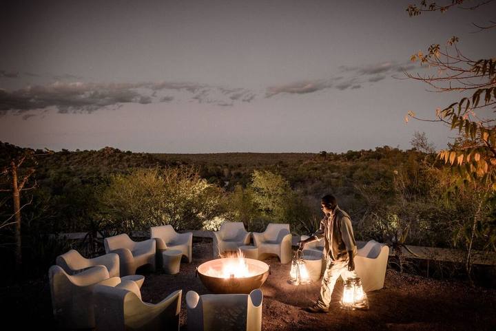 Fire pit, Singita Lebombo Lodge